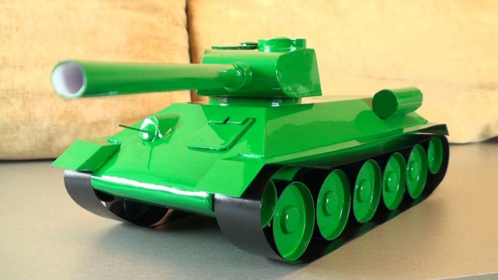 Склеить танк из бумаги модель Т-34